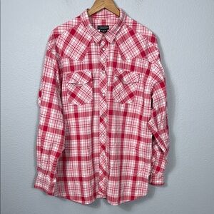 Vintage The J. Peterman Company Plaid Western Style Men's‎ Shirt